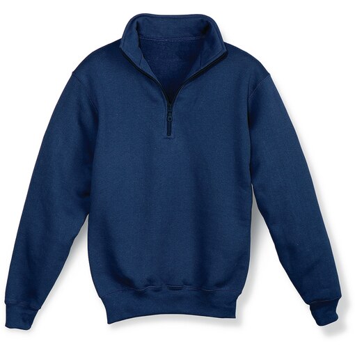 Sweat-Shirt Basic mit Reißverschluss marine